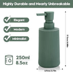 Small Soap Dispenser for Bathroom and Kitchen, Modern Farmhouse Striped Style - Image 6