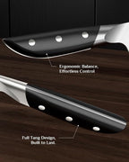Kitchen Knife Set with Block: 14-Piece German Stainless Steel Full Tang - Image 5