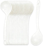 Large Plastic Serving Spoons, Disposable Heavy Duty Serving Spoons, Long Handle by OULIGET