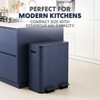 Simpli-Magic 60 Liter / 16 Gallon Rectangular Hands-Free Dual Compartment - Image 6