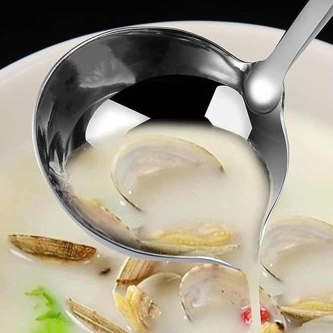 Soup Ladle 304 Stainless Steel Heavy Ladle - Image 4