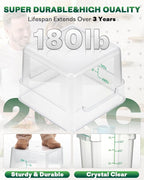 12QT NSF Food Storage Containers: 6PCS Commercial Clear Food Storage Containers - Image 6