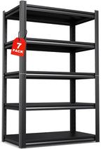 Set of 7, Adjustable Heavy Duty Metal Shelving Unit and Storage Large Rack by Unknown