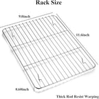 Wildone Baking Sheet with Rack Set, Stainless Steel Cookie Pan baking Tray with - Image 5