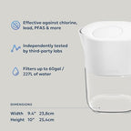 LARQ Water Filter Pitcher 1.9L – Nano Zero Filter Removes Chlorine, PFAS & More - Image 2