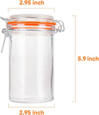 Glass Jars With Airtight Lids, 16 oz Glass Jars With Leak Proof Rubber Gasket - Image 2