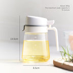 Auto Flip Olive Oil Dispenser Bottle - 12oz Clear Glass - Cruet - Image 4