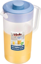 Tribello Pitcher with Lid Half Gallon, Ice Tea, and Drinks, Freezer/Dishwasher by Tribello