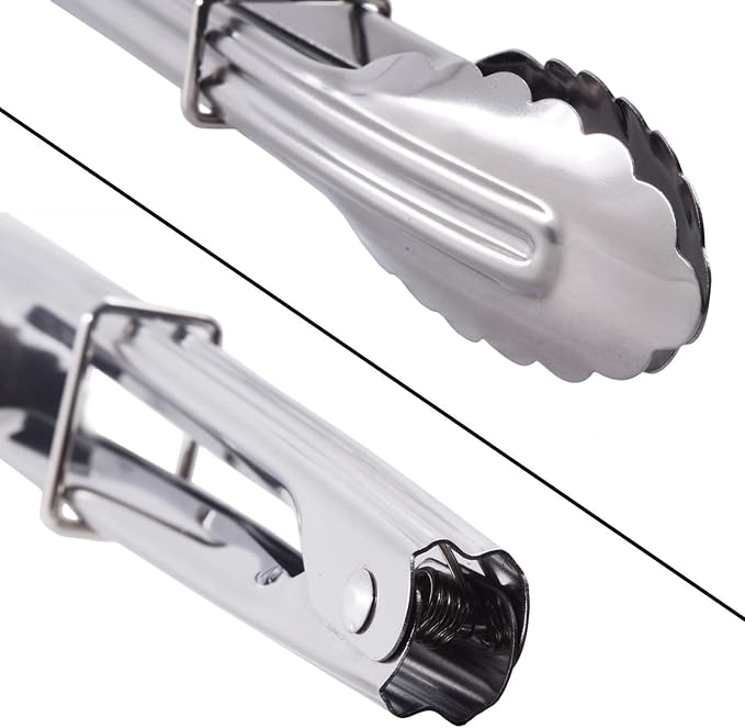 HINMAY Mini Stainless Steel Serving Tongs Small Tongs - Image 3