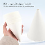 25PCS Disposable Funnels for Automotive Use, 6 oz Paper Engine Oil Funnel for - Image 3