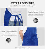 Syntus Apron for Men Women, Adjustable Cooking Kitchen Chef Aprons - Image 5