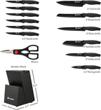 15-Piece Stainless Steel Kitchen Knife Set, Built-in Knife Sharpener, - Image 2