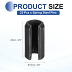 MECCANIXITY 25Pcs Slotted Split Roll Pins 2/5 Inch Dia. 4/5 Inch Length 65Mn - Image 2