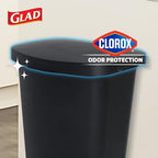 Glad 13 Gallon Trash Can, 2 Pack | Plastic Kitchen Waste Bin - Image 3