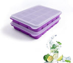 Tvmania Ice Cube Trays Set of 2, Easy Release 15 Flexible Silicone Ice Cube by Tvmania