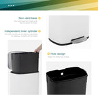 FDW | 13 Gallon Trash Can with Lid | White | Fingerprint-Proof | Made of - Image 3