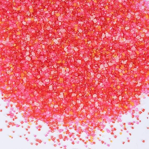 Edible Sanding Sugar Sprinkles for Cake Decorating,Gold Red Pink White Mix by Sugarzy