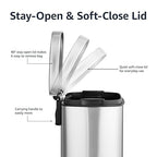 Amazon Basics Smudge Resistant Mini Rectangular Trash Can - Image 6