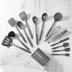 Silicone Cooking Utensils Set Utensil: 40 Pcs Black Stainless Steel Cookware Set - Image 5