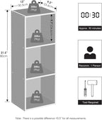 Furinno Reed Closet Organizers and Storage, 3-Tier Closet Organizer, Open Shelf - Image 4