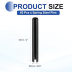 MECCANIXITY 60Pcs Slotted Split Roll Pins 6/25 Inch Dia. 2 Inch Length 65Mn - Image 2