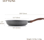SENSARTE 12.5 Inch Nonstick Frying Pan Skillet, Swiss Granite Coating Omelette - Image 8