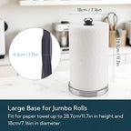 KITCHENDAO One-Handed Countertop Paper Towel Holder, Rotation Freestanding - Image 6