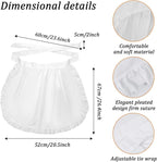 Tucnoeu 2pcs White Mob Cap Half Apron Halloween Colonial Costume Set Women - Image 2