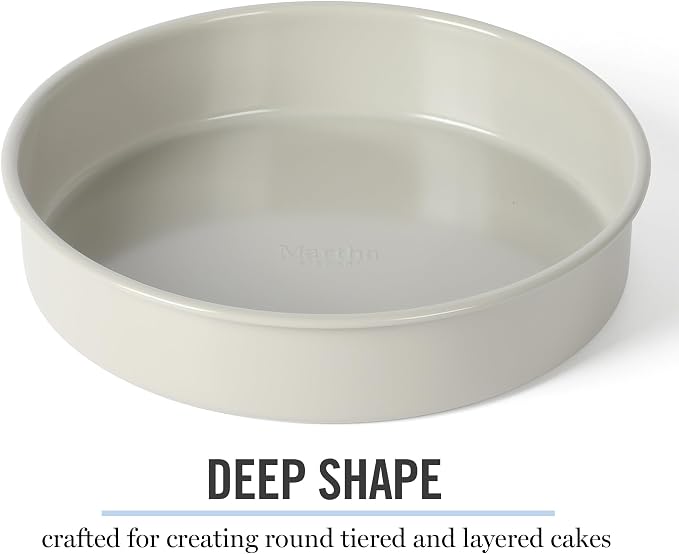 Martha Stewart Gallen 8-Inch Round Nonstick Carbon Steel Cake and Bake Pan – - Image 6