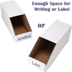 EXYGLO Stackable Cardboard Storage Bins 30 Pack, Corrugated Organizer Bins - Image 4