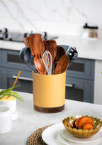 Nucookery 360°Rotating Utensil Holder, 7.2" Large Utensil Crock, Farmhouse - Image 6