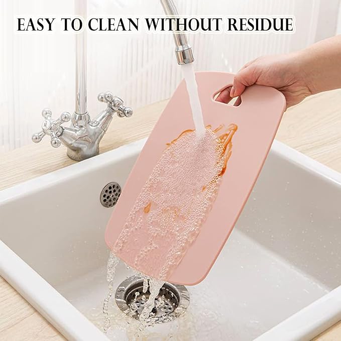 Cutting Boards for Kitchen, Plastic Cutting Board Set of 3, Thick Chopping - Image 5