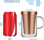 ecooe Tea Infuser Mug 16.9oz Glass Tea Cup - Image 2