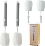 Bottle Brush Long Handle Cup Cleaner Brush Sponge Bottle Scrubber Detachable by Unknown