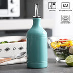 Sweejar Ceramic Olive Oil Dispenser Bottle, Opaque Oil Cruet Protects to Reduce - Image 2