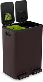Simpli-Magic 60 Liter / 16 Gallon Rectangular Hands-Free Dual Compartment by Simpli-Magic