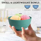 Wheat Straw Bowls Set of 8, Microwave and Dishwasher Safe, Unbreakable and - Image 2
