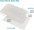 JUERLEN 2 Pack Diatomaceous Earth Shower Mat, Stone Bath Mat, Nonslip Super - Image 2