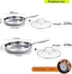 DELARLO Tri-ply Stainless Steel Frying Pan Set - Image 3