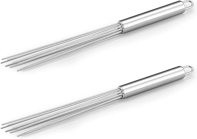 Baderke 2 Pcs Espresso Whisk 11.5 Inch Long Handle Barista Whisk 10 Needles 2 by Baderke
