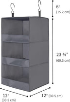 GRANNY SAYS 3-Shelf Hanging Closet Organizer and Storage, Collapsible Hanging - Image 3