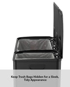 Lovewind Double Trash Can Kitchen, 13+5.5 Gallon Stainless Steel Dual Trash and - Image 6