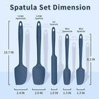 Coukre Silicone Spatula Set of 5, High Temperature Resistant, Food Grade - Image 2