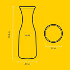 JoyJolt Glass Carafe with Lid, Iced Tea, Milk – Dishwasher Safe Beverage Drink - Image 2