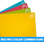 Goodluck 4 Pieces Flexible Cutting Boards, BPA Free Plastic Cutting Boards - Image 3