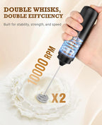 SIMPLETASTE Milk Frother Handheld Electric Foam Maker, Drink Mixer - Image 2