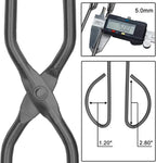HINMAY 10" 13" Stainless Steel Kitchen Tongs, Heavy Duty Non-Slip Comfortable - Image 3