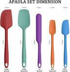Coukre Silicone Spatula Set of 5, High Temperature Resistant, Food Grade - Image 2