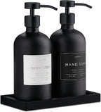 Glass Soap Dispenser Set of 2 by Unknown