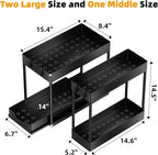 Simple Trending 3 Pack Under Sink Organizer, Pull-Out Cabinet Organizer Drawer - Image 3